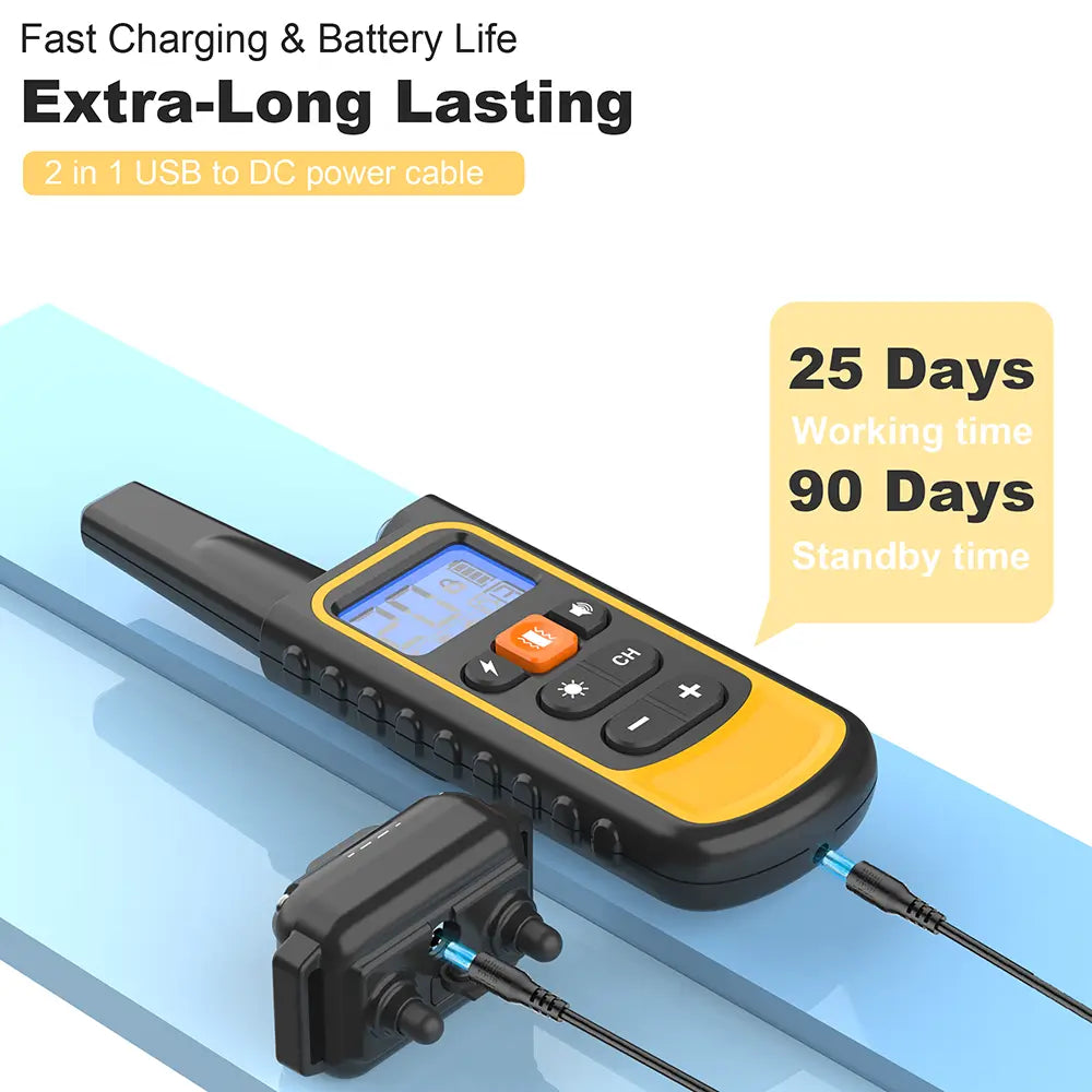 Remote-Controlled Dog Training Collar - 3300Ft Range Training Gear for 10-120Lbs Small, Medium, Large Dogs, Comfortable Lightweight Nylon Construction, IP67 Waterproof, Precise Control, 4 Effective Modes: Buzzing, Training Aid, 10-120 Lbs