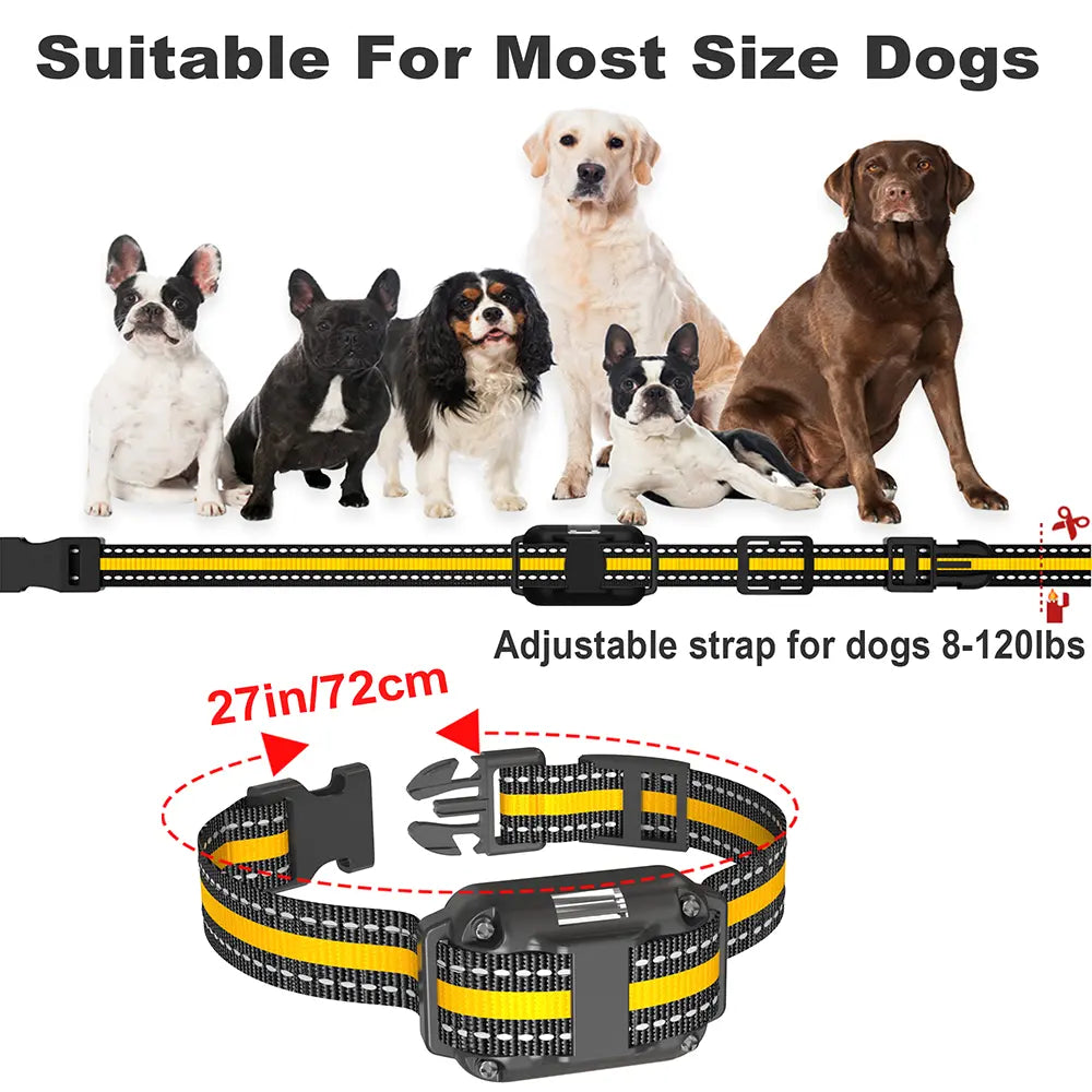 Remote-Controlled Dog Training Collar - 3300Ft Range Training Gear for 10-120Lbs Small, Medium, Large Dogs, Comfortable Lightweight Nylon Construction, IP67 Waterproof, Precise Control, 4 Effective Modes: Buzzing, Training Aid, 10-120 Lbs