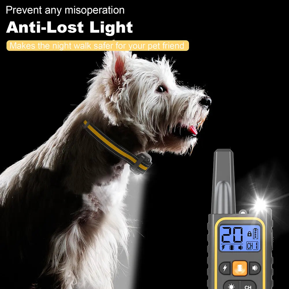Remote-Controlled Dog Training Collar - 3300Ft Range Training Gear for 10-120Lbs Small, Medium, Large Dogs, Comfortable Lightweight Nylon Construction, IP67 Waterproof, Precise Control, 4 Effective Modes: Buzzing, Training Aid, 10-120 Lbs