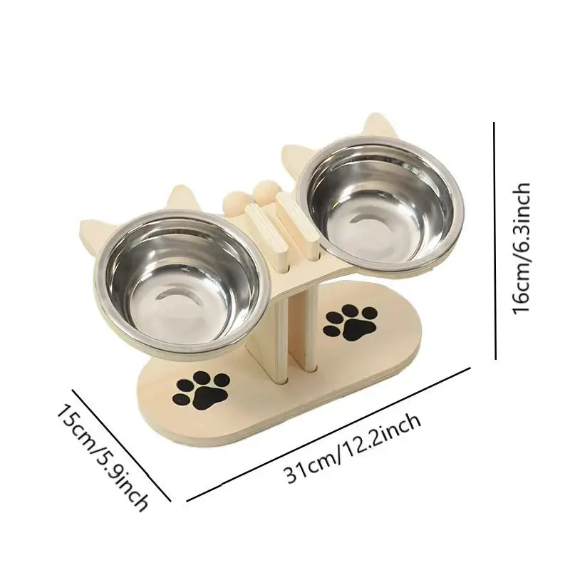 Multi-Layer Elevated Cat Feeder with Stainless Steel Food & Water Bowls, Adjustable Height Design, Includes 3 Stands, Easy-To-Assemble & Portable, Ideal for Multiple Cats, Feeding Supplies for Pet Lovers,Back to School
